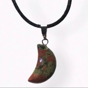 unakite moon necklace